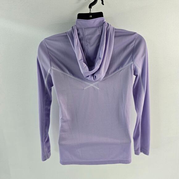 Huk Womens Purple 1/4 Zip Hoodie Pullover Long Sleeve Mesh Activewear Top M 6000 - Picture 3 of 10